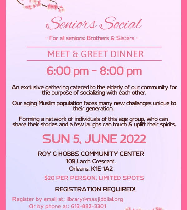 Seniors Social – For All Seniors